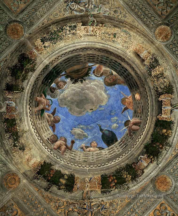 Plafond Oculus Renaissance peintre Andrea Mantegna Peintures à l'huile